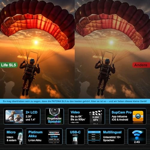 Platinum Action Cam Life SL5 6K90 Big Set