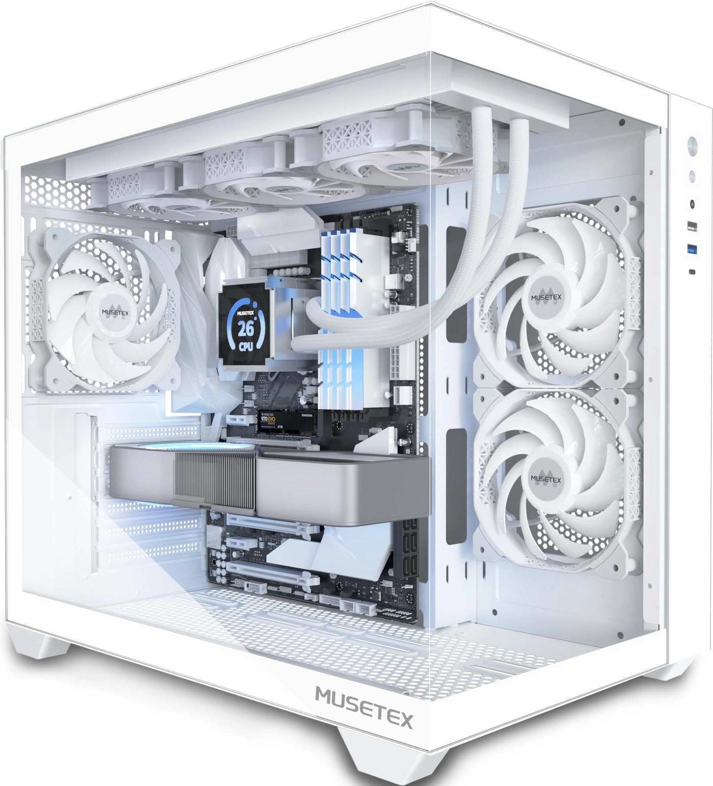 Y6 - 270° Full View Tempered Glass ATX Mid Tower