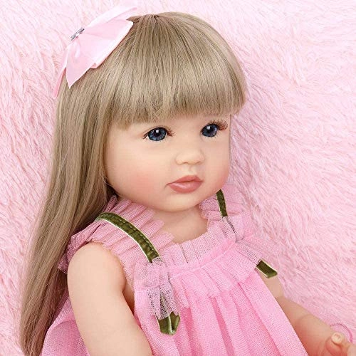 Reborn Baby Doll - 22 inch Silicone Vinyl Blonde Hair Ages 3+
