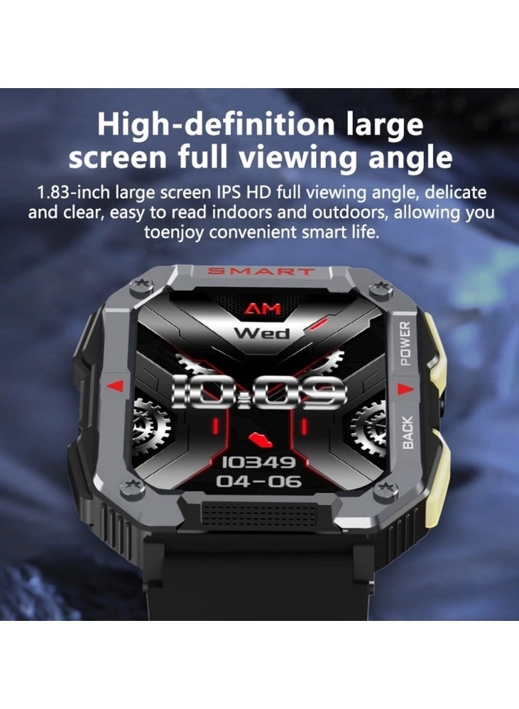 YK01 - 1.83 inch Smart Sports Call Watch Heart Rate Blood Pressure