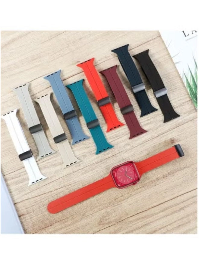 Silicone Watch Band for Apple Watch Series 6/7/8/9 & SE (38/40/41mm) - Blue