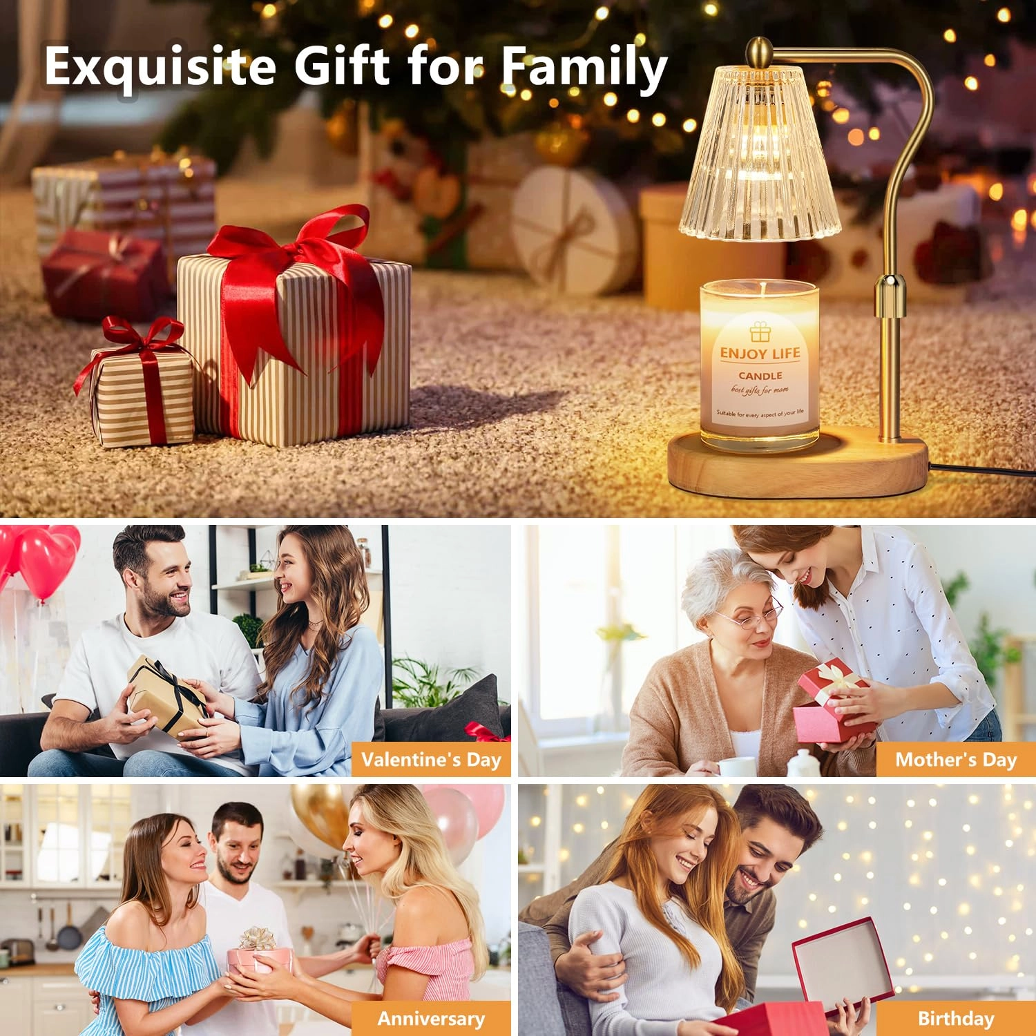 GS073 - Candle Warmer Lamp Adjustable Height 2/4/8H Timer