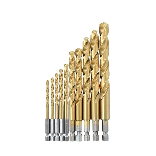 Hexagonal Spiral Quick Change Drill Bit - 10 Pieces 2mm to 13mm