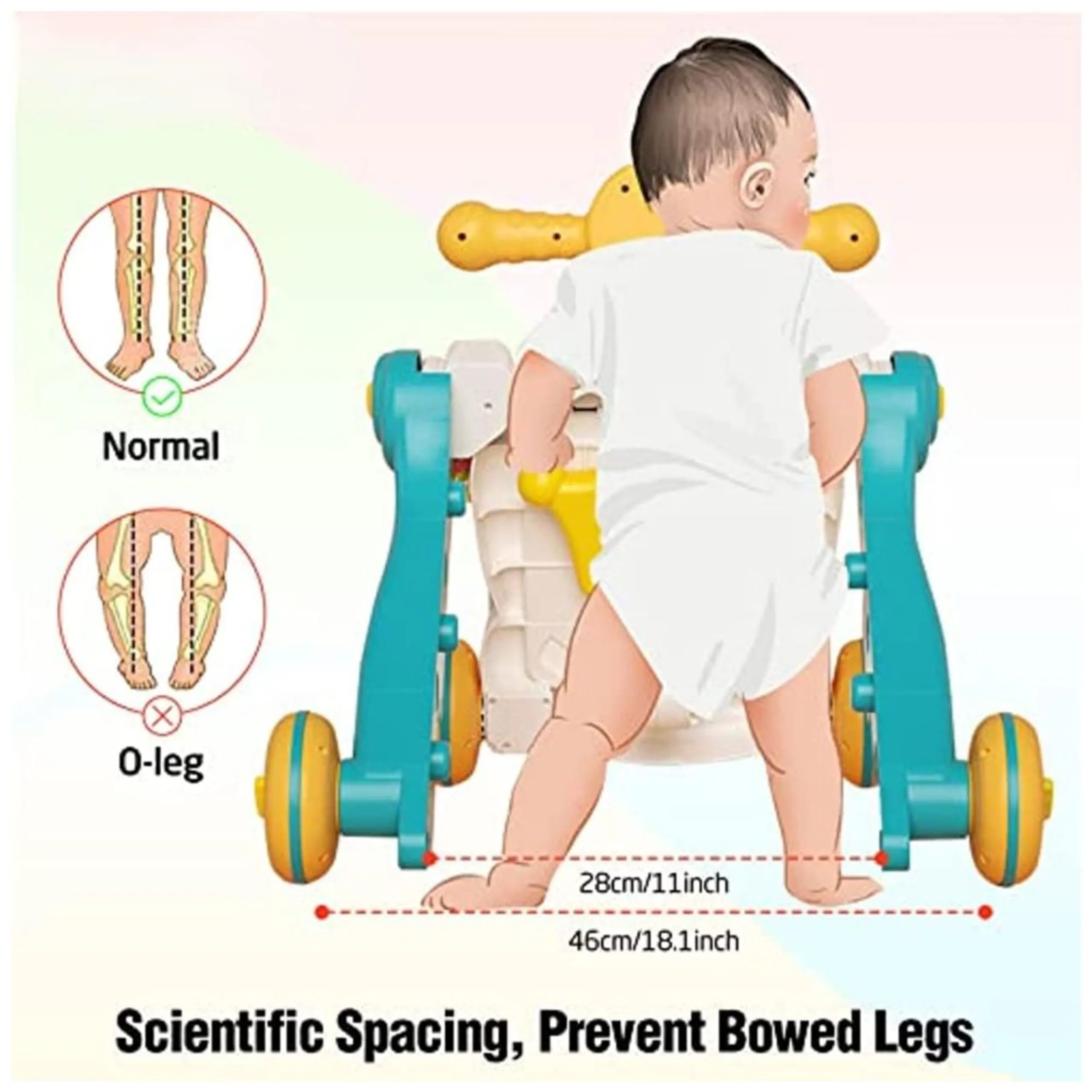 Baby Activity Walker - 3-In-1 Musical Educational