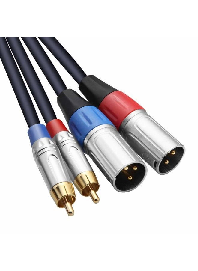 tisino Dual RCA to XLR Cable - 1.0 meter