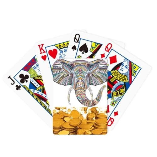 Mosaic Style Elephant Design - Bridge Size 52 Playing Cards