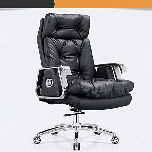 Desk Chair - PU Leather Brown High Back