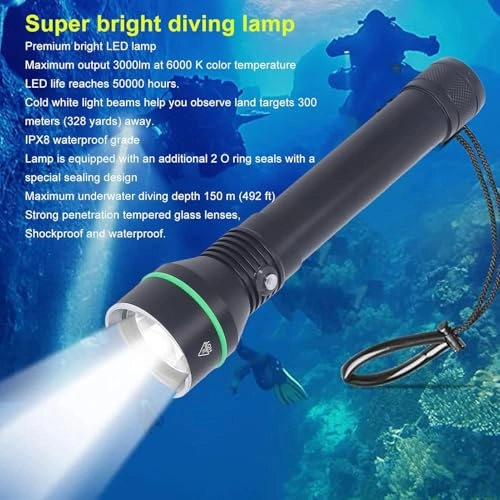 Diving Light - 3000LM LED 150m