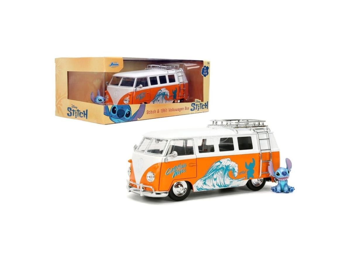Lilo And Stitch 1961 Volkswagen Bus with Stitch Figure - 1:24