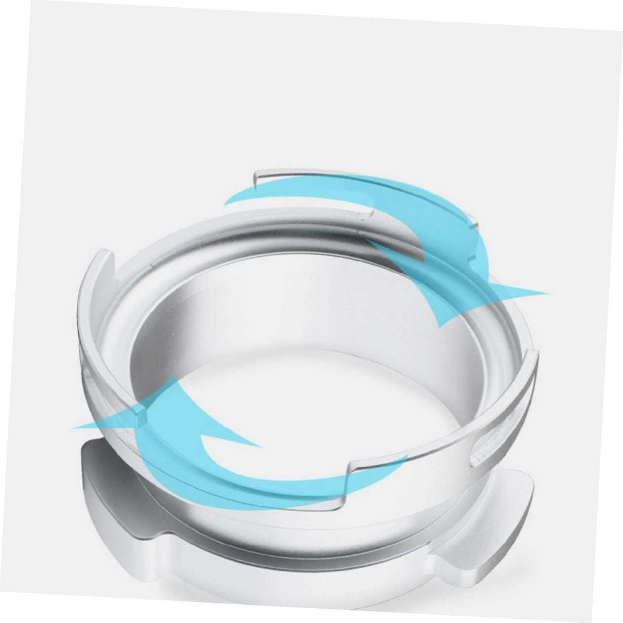 coffee dosing ring - 58mm Silver