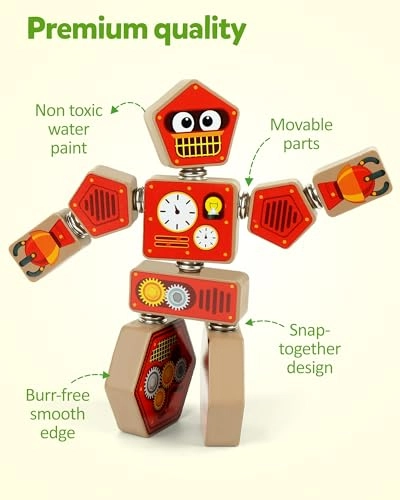 Coogam Take-Apart Robot Blocks - 3 years+ 5 pieces