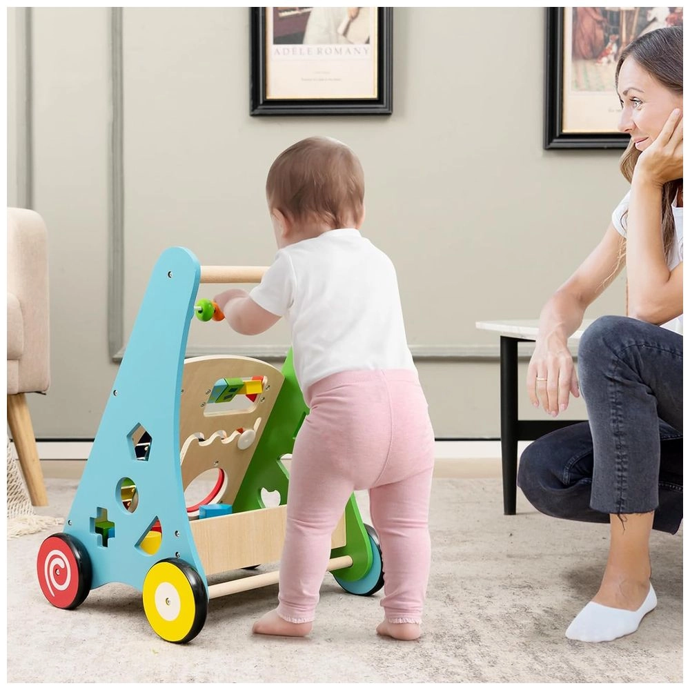 3-In-1 Baby Walker Rotating Chair & Table Playset - Pink Suitable for 6 months and above