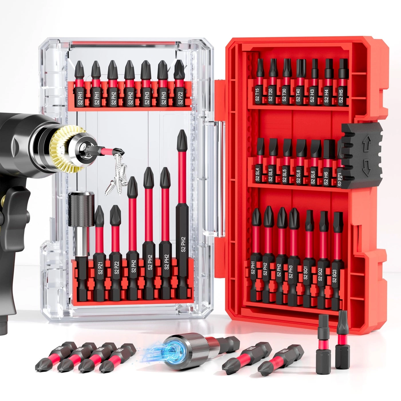YOSIGHT Screwdriver Bits - 35Pcs S2 Steel Impact Kit
