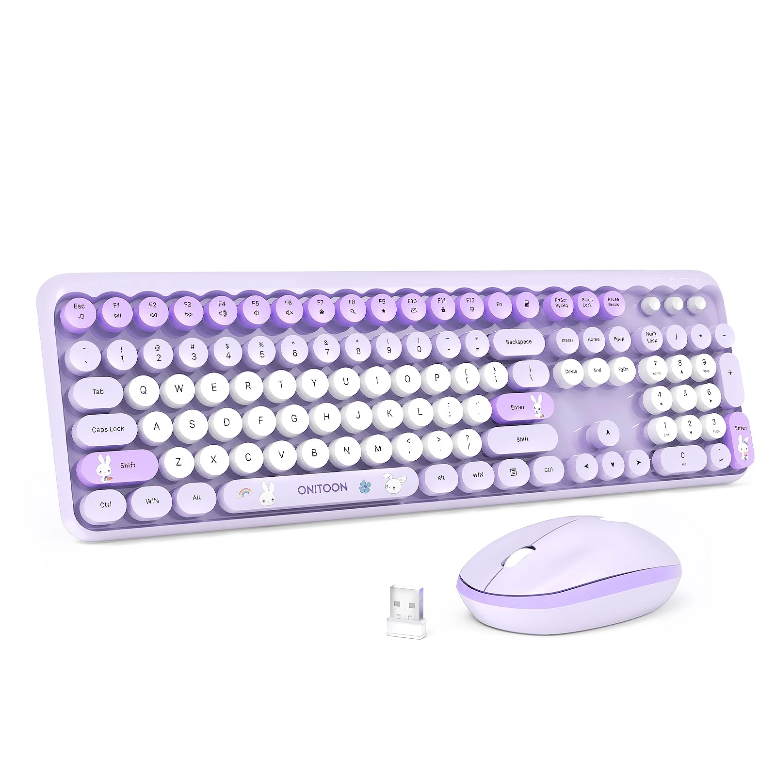 Ergonomic Wireless Rechargeable Bluetooth Keyboard - Wired/Wireless