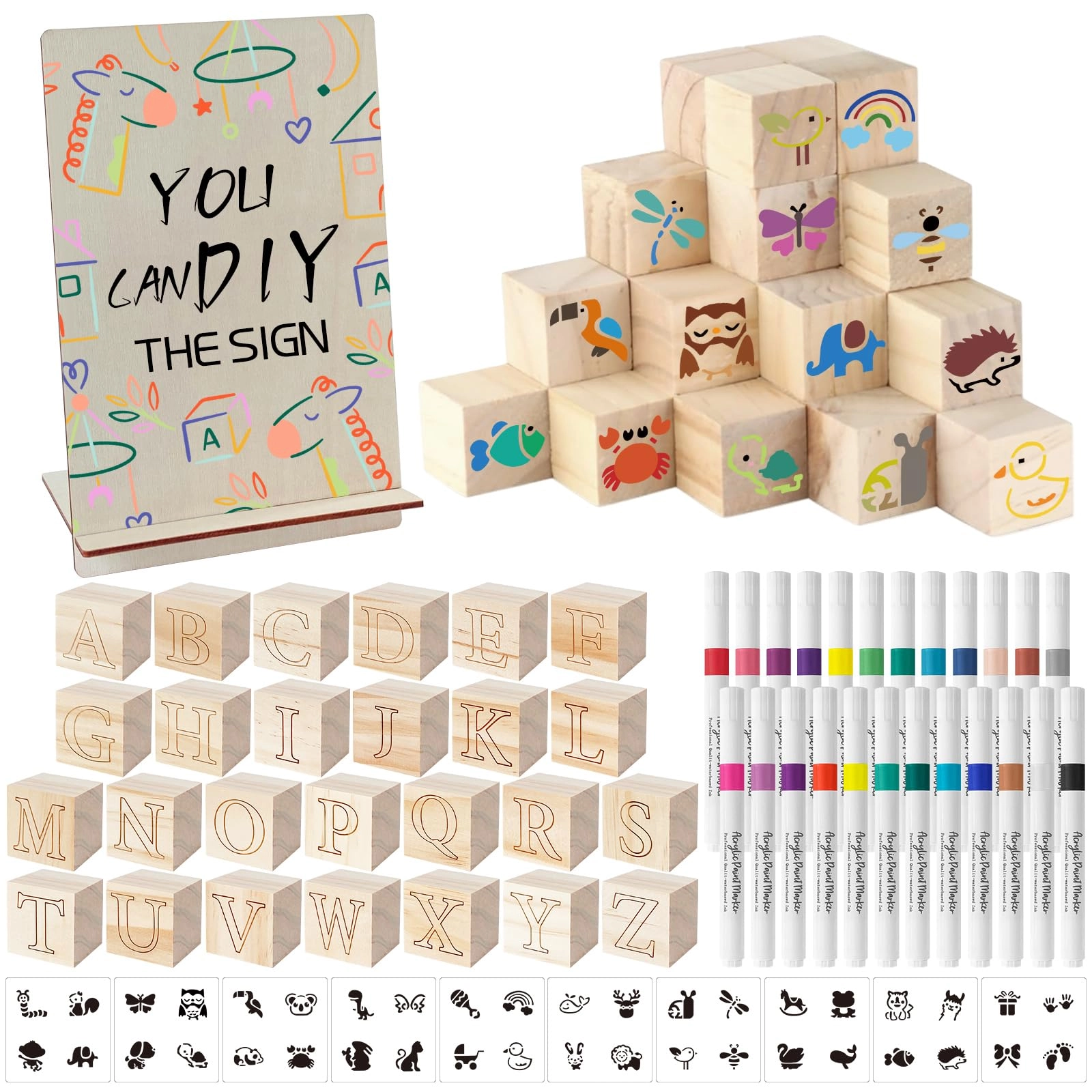 Baby Shower Blocks - 12 months - 5 years 117 Pcs