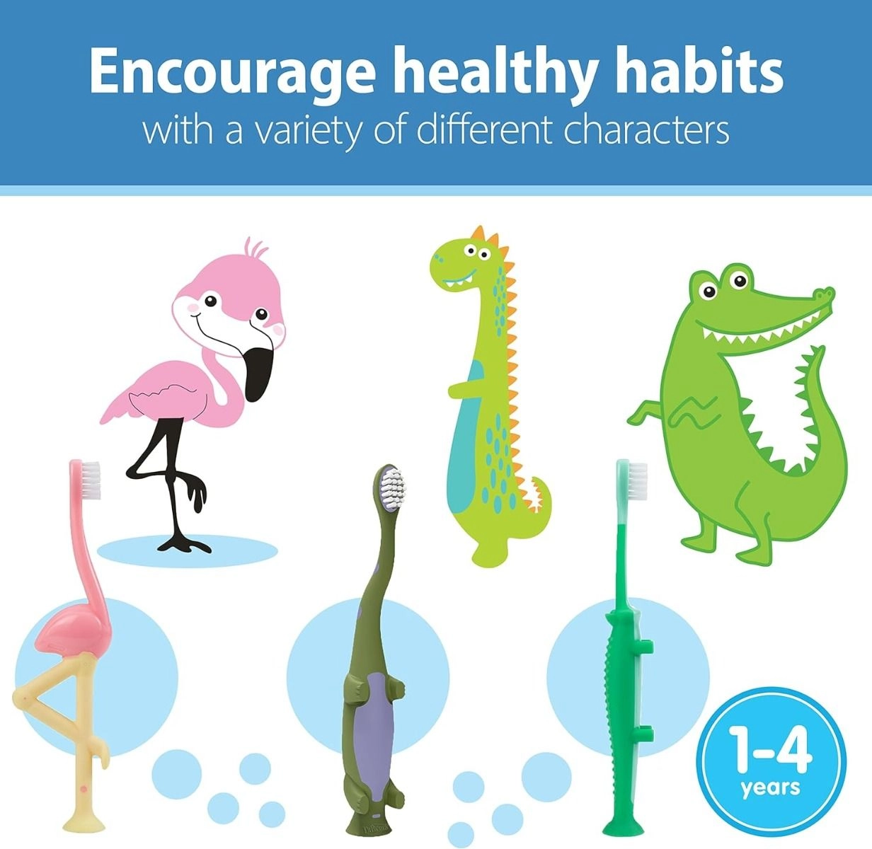 Toddler Toothbrush - Pink Flamingo 1+