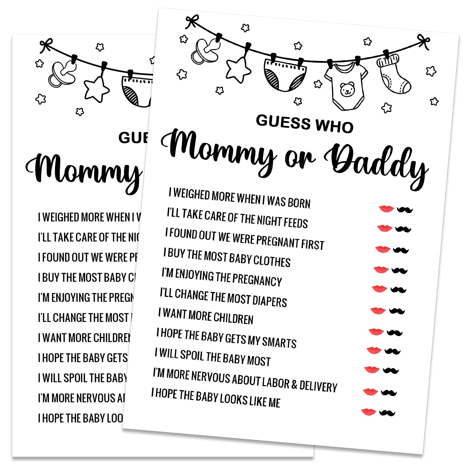 Baby Shower Game - Baby 30 piece(s)