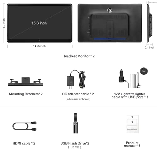 Headrest Monitor - 15.6inch