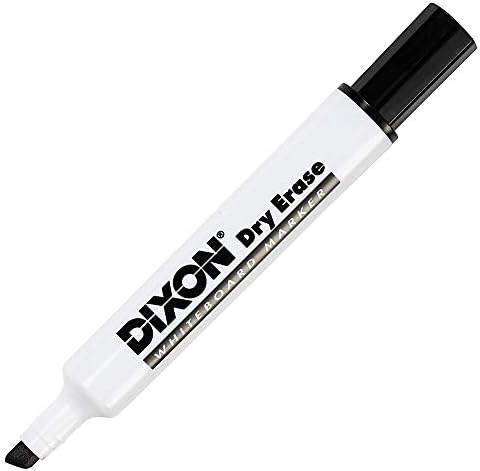 MZA STORES Dry Erase Markers - Black Wedge Tip