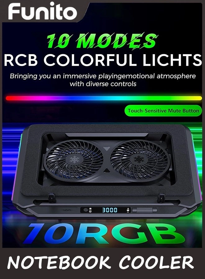 Gaming Laptop Cooling Pad - dual 14" to 17.3"