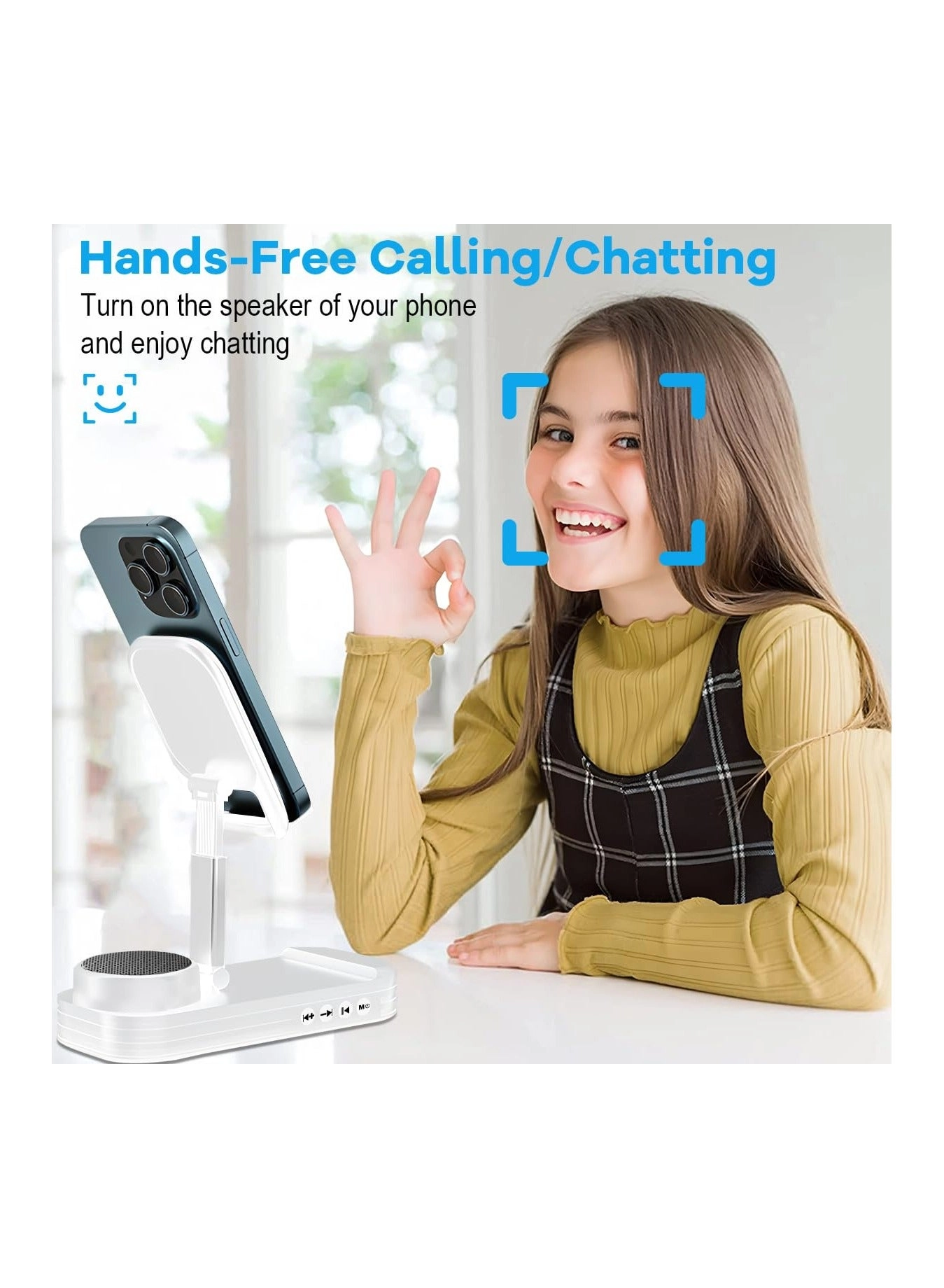 Cell Phone Stand with Bluetooth Speaker