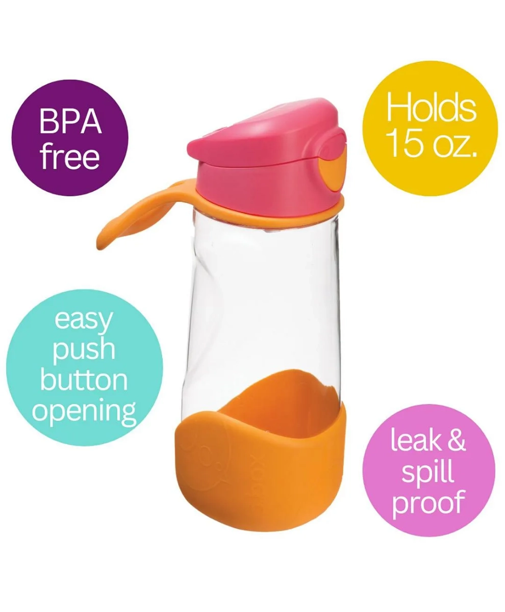 Sport Spout Water Bottle - Push-button Tritan 450 ml