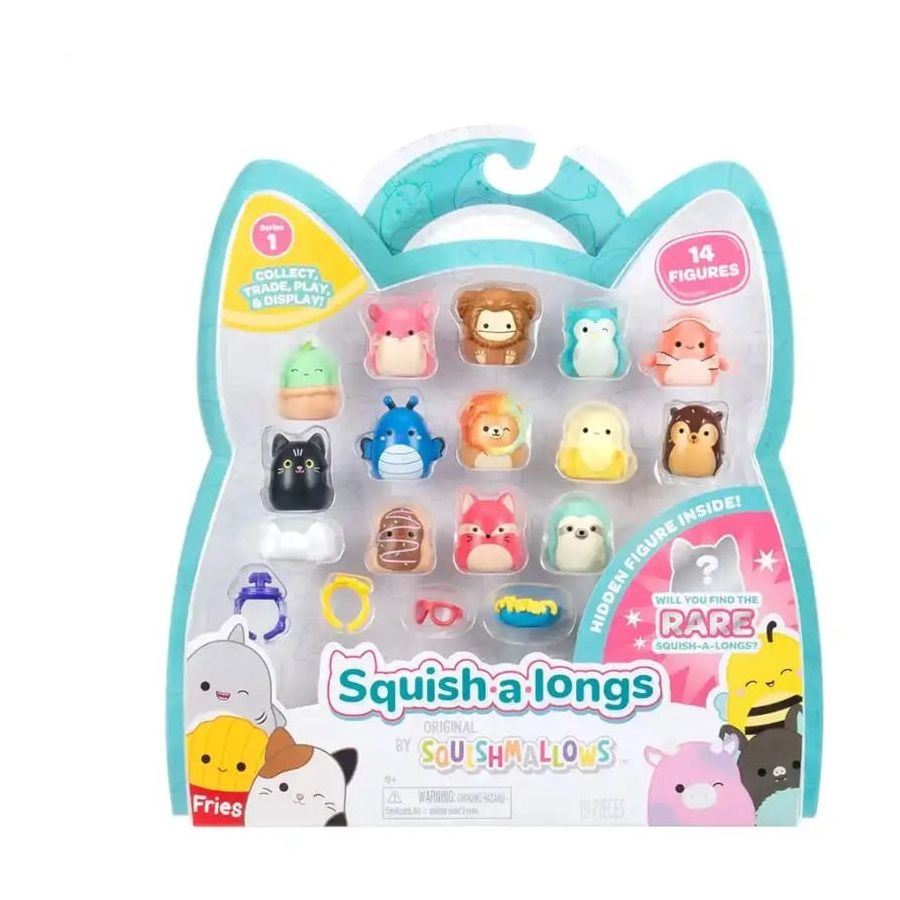 Squishmallows Squish-A-Long-Clip A Long - Pack Of 14 2.5-Inch