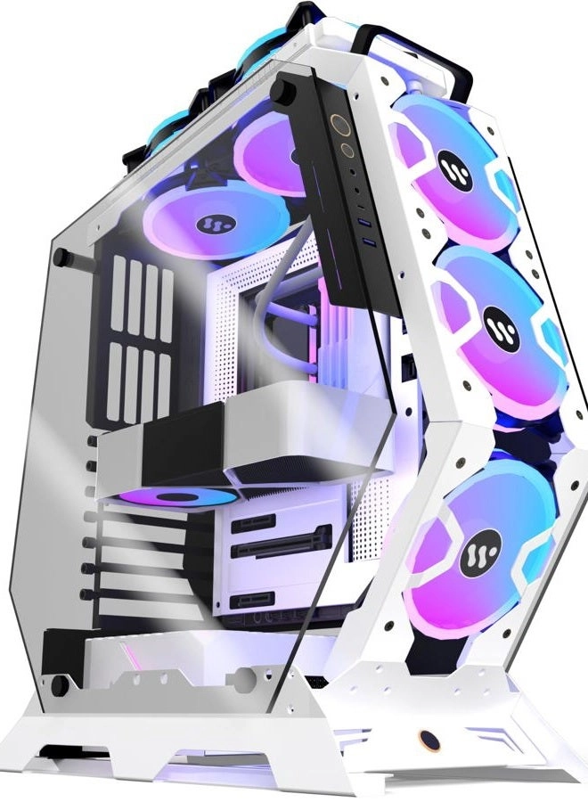 KEDIERS PC CASE ATX - Full-View Tempered Glass Mid Tower