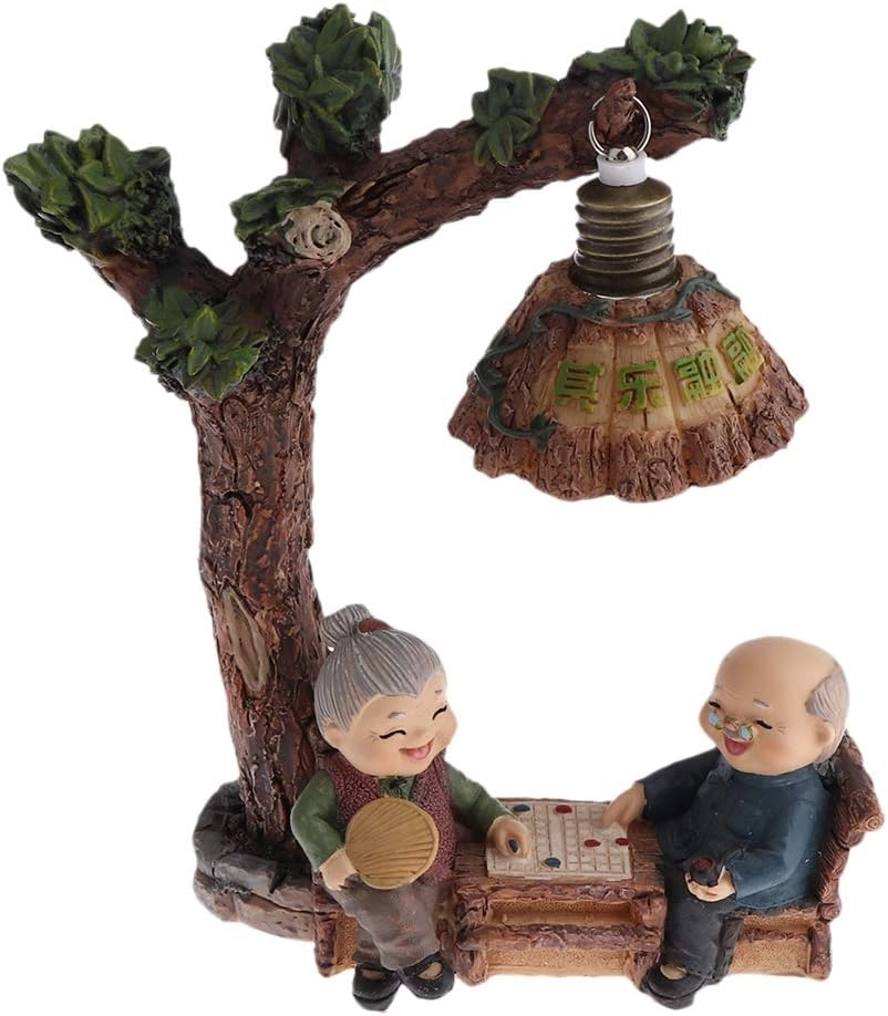 Elderly Couple Figurines - Resin