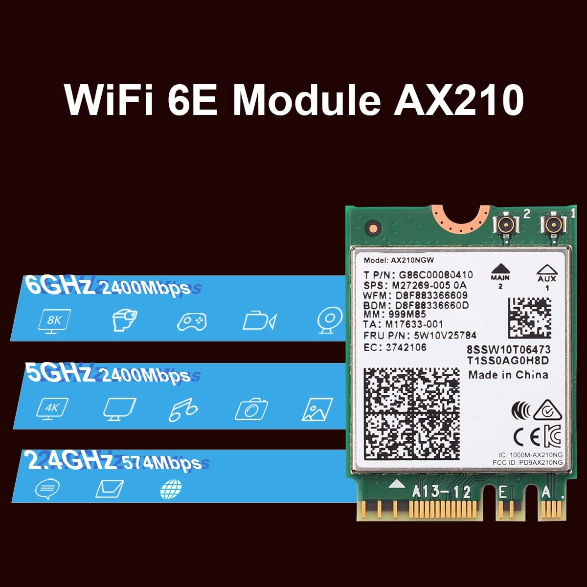 AX210NGW - WiFi 6E M.2 Wireless