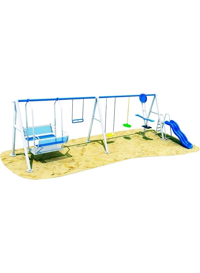 Multi Purpose Kids Outdoor Playing Equipments - 770x320x280cm 2+ Years