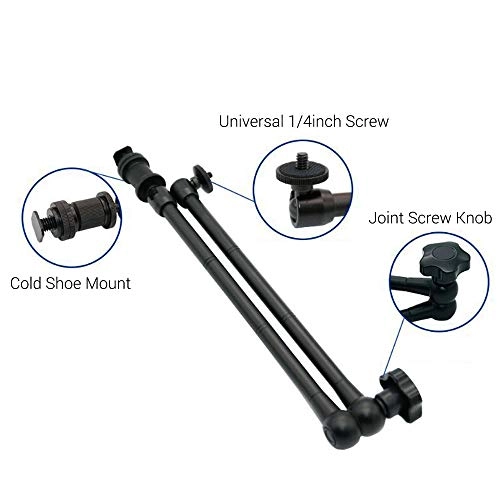 Adjustable Articulating Friction Arm - Max.2kg Aluminum Alloy Cold Shoe 1/4 Screw