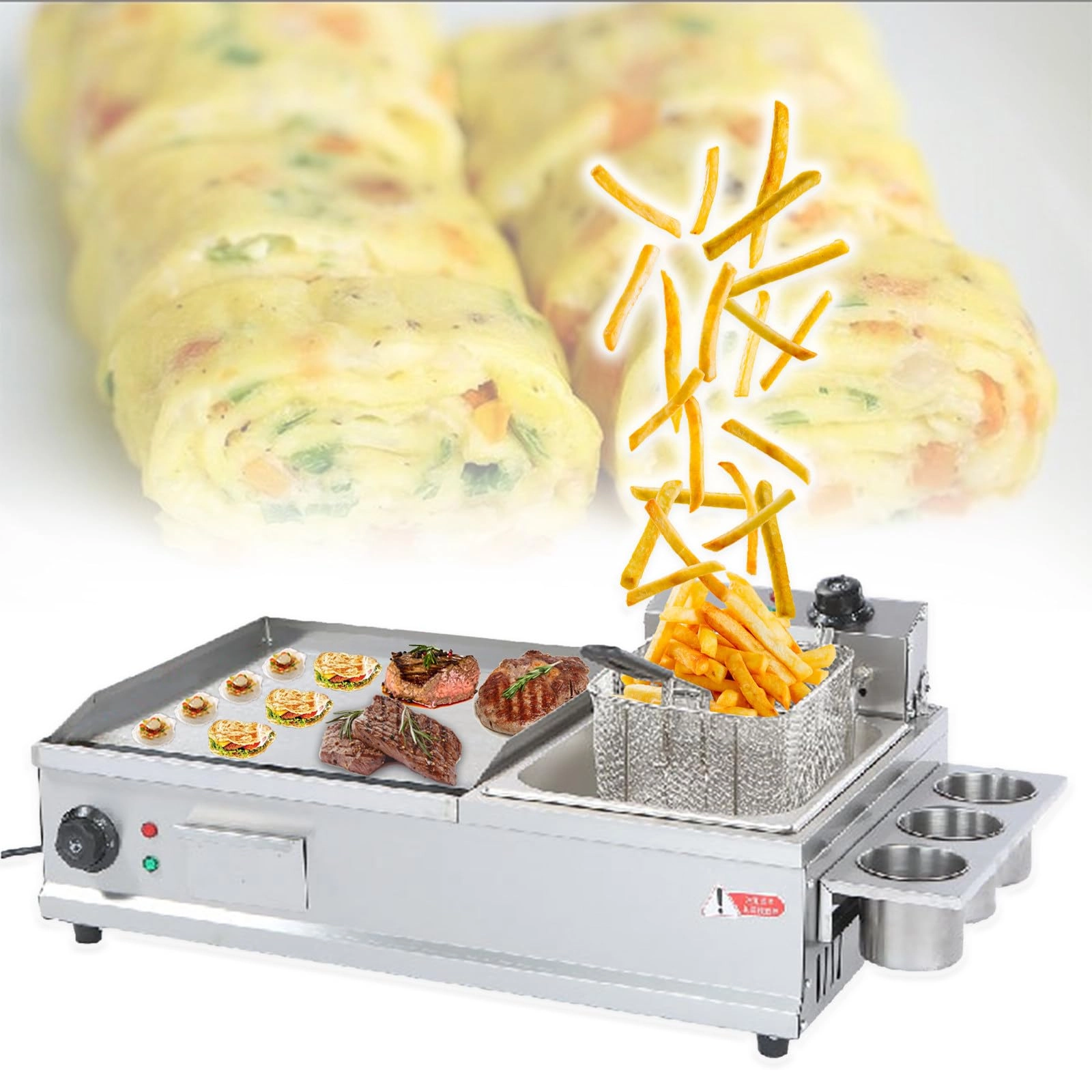 Electric Griddle - 35 x 40cm Deep Fryer