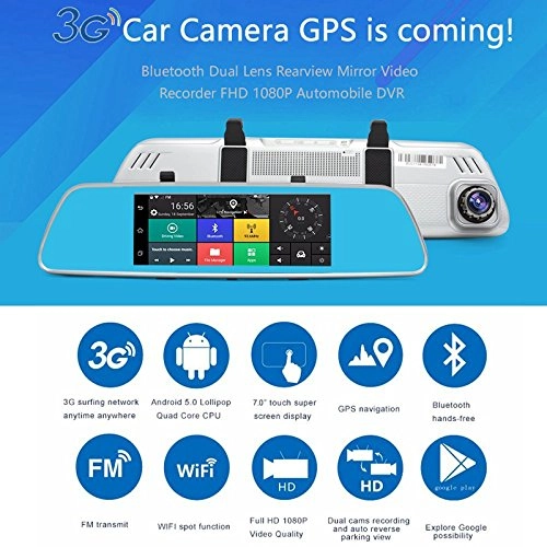 Rear View Mirror Car DVR - 1080p 30fps
