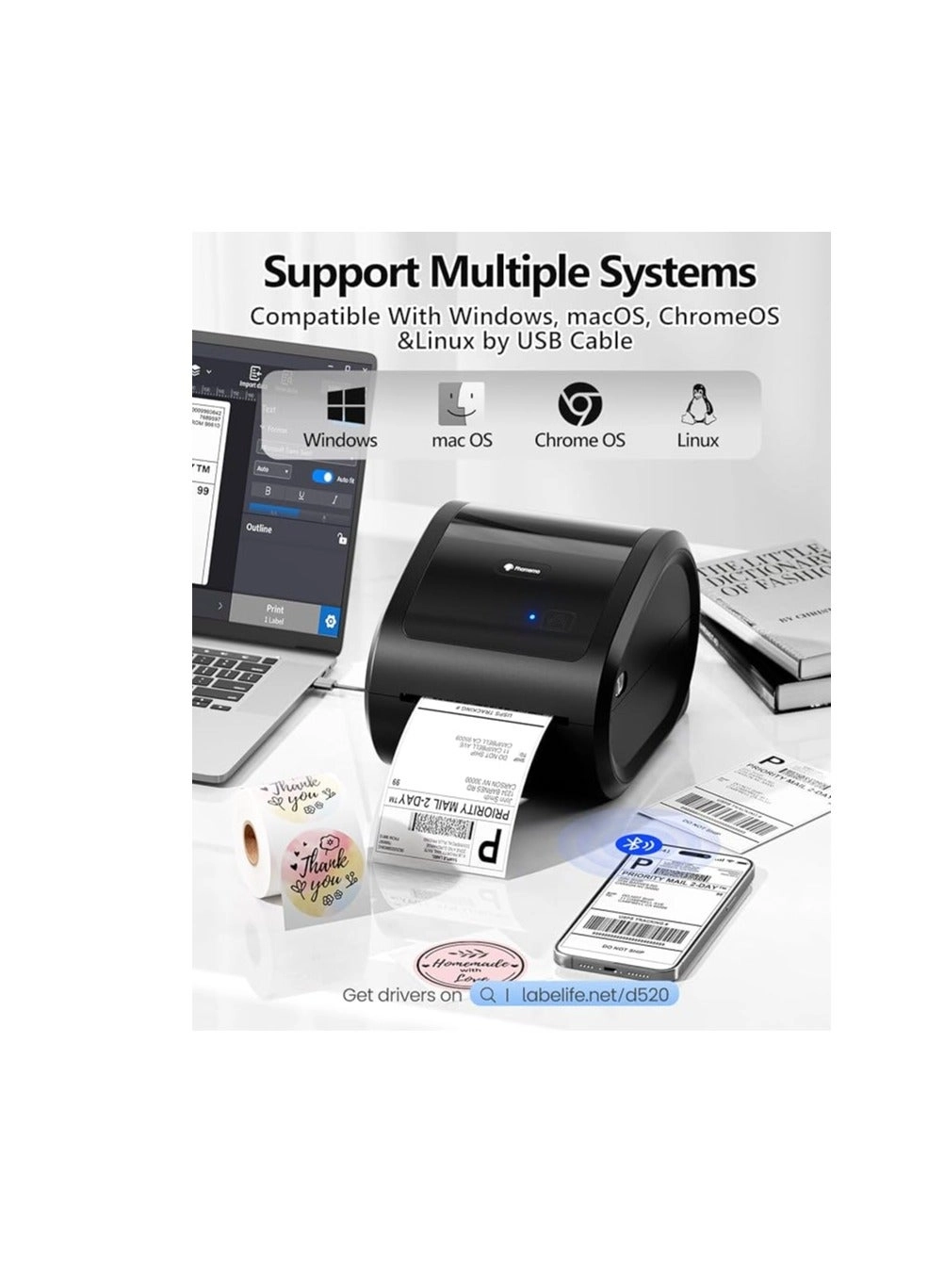 D520BT - Bluetooth thermal 117 millimeter