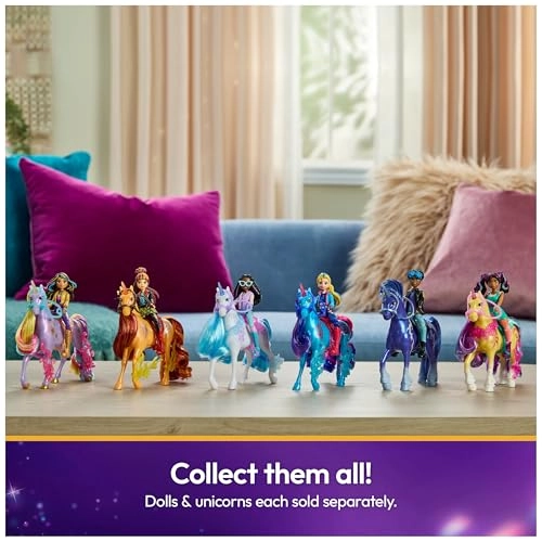 Sophia Doll - 4.5" 7-Point Articulation + Wildstar Unicorn - Rainbow Light-up Ages 4+