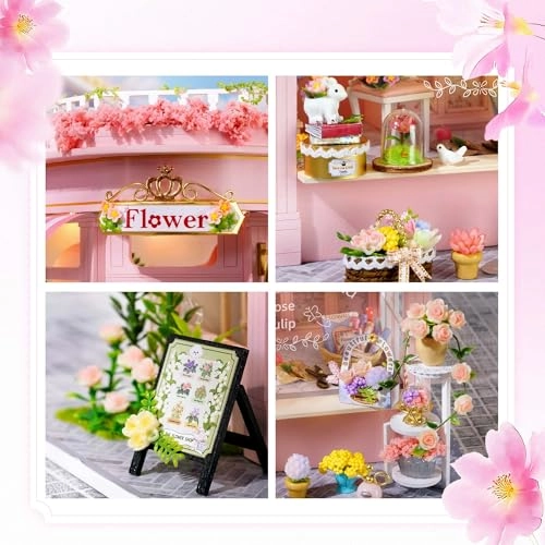 DIY Miniature House Kit - Colourful Flower Shop
