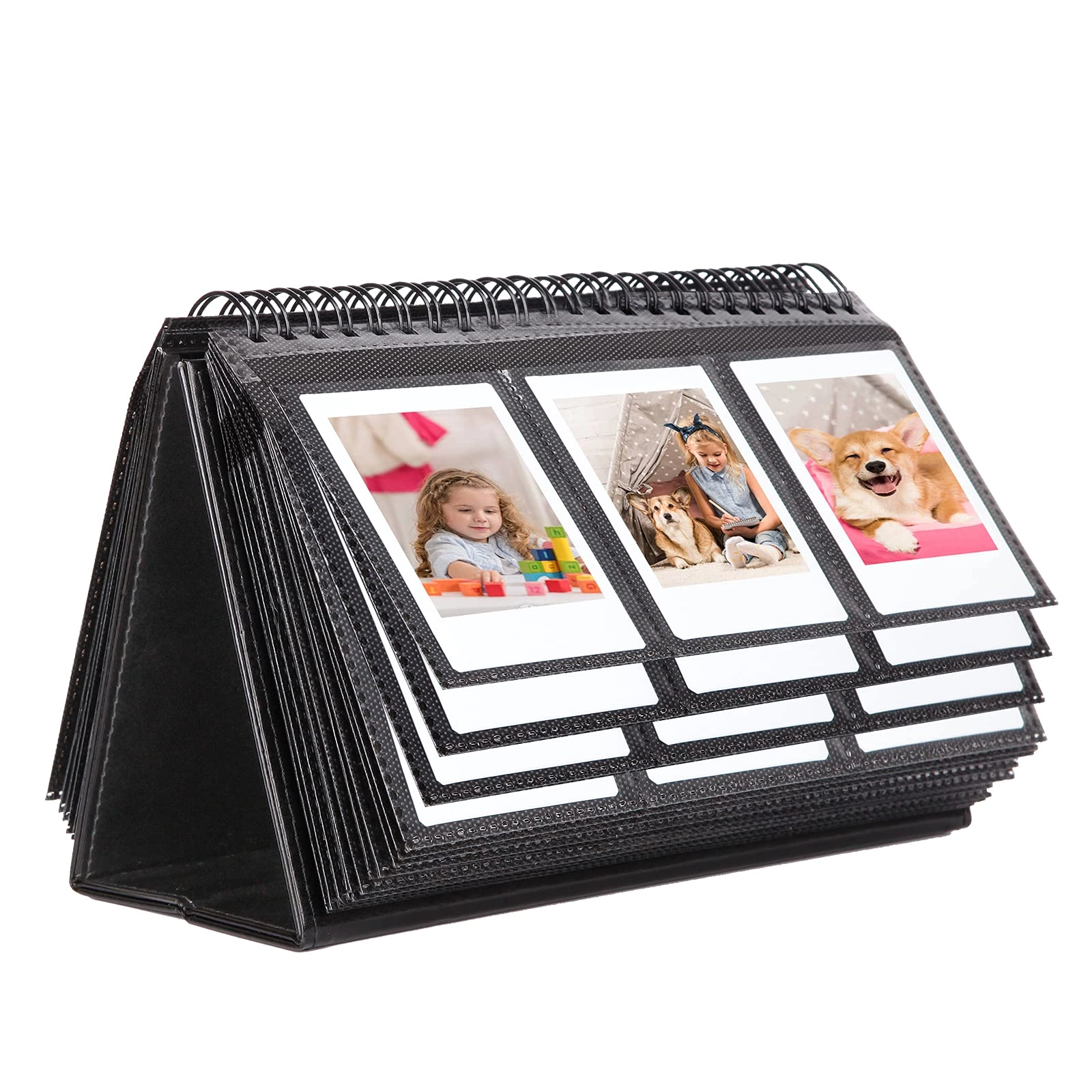 Ruibytree 96 Pockets Desk Mini Photo Album - black