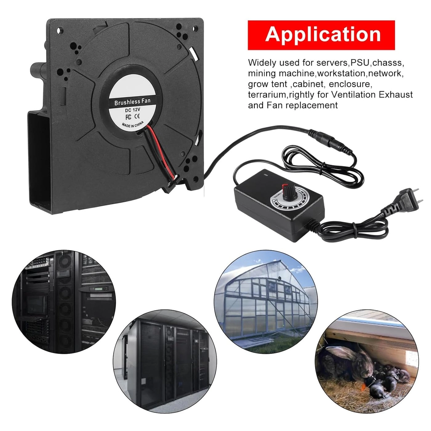 PC Fan - 1 120mm x 32mm + Variable Speed Controller