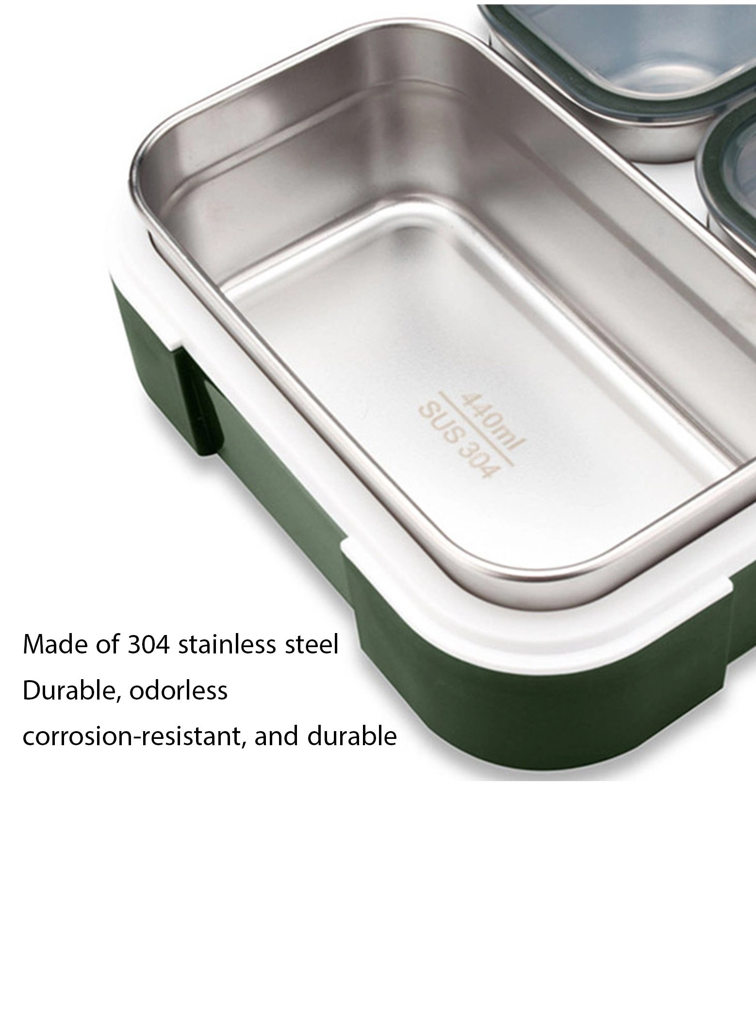bento box - 304 Stainless steel Double-deck
