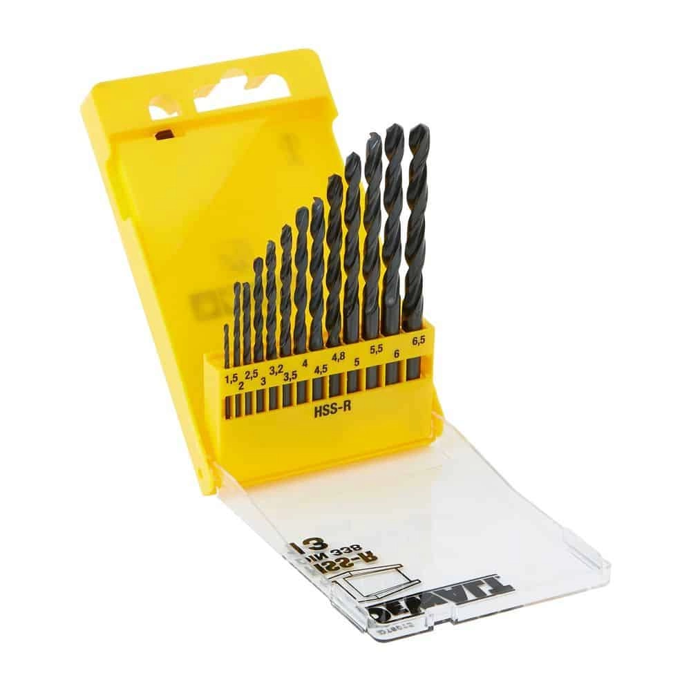 DeWALT Jobber Drills - High Speed Steel 13 piece(s) 1.5|2|2.5|3|3.2|3.5|4|4.5|5(x2)|5.5|6|6.5 mm