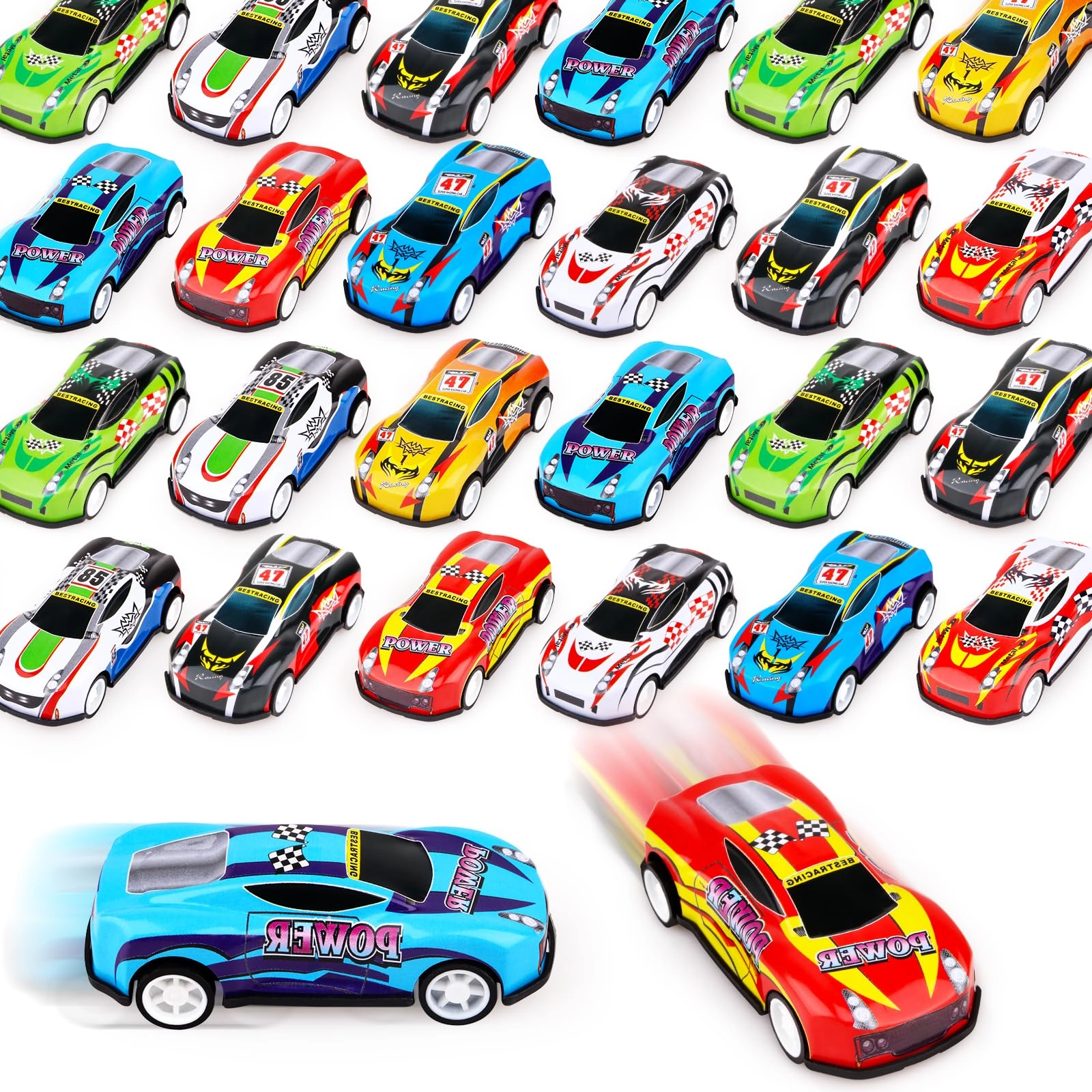 adecortalk Mini pull back Cars - 28 pcs