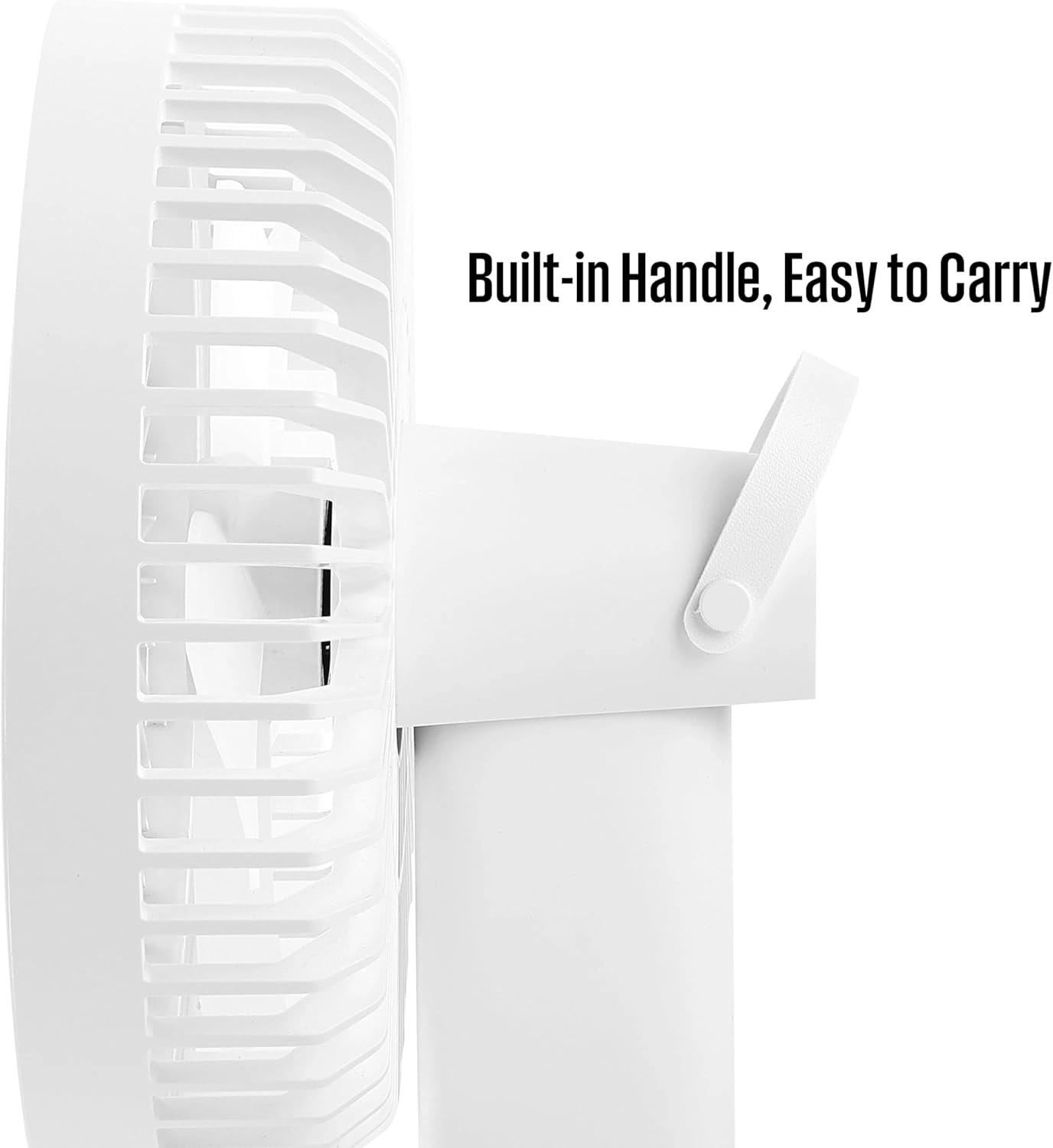 Rechargeable Desk Fan - LED Night Light 4-Speed USB