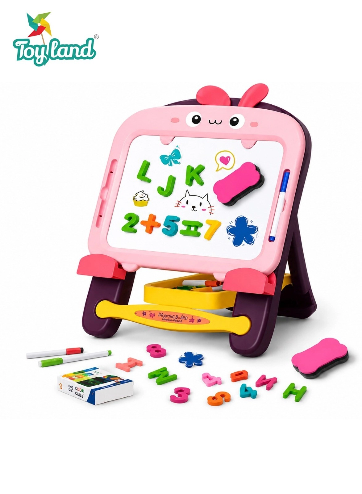 Toy Land UAE Double-Sided Magnetic Drawing Board Easel - Toddlers