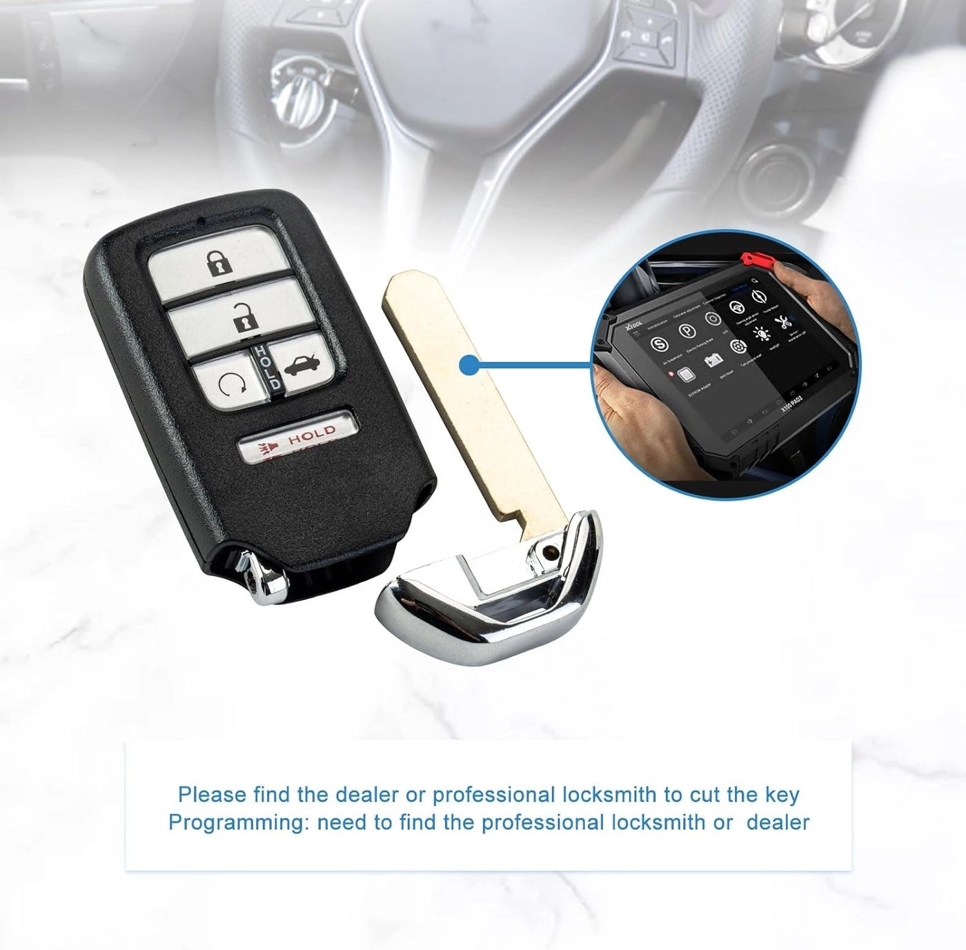 4A Chip Replacement Key Fob - Honda Accord 2018-2021