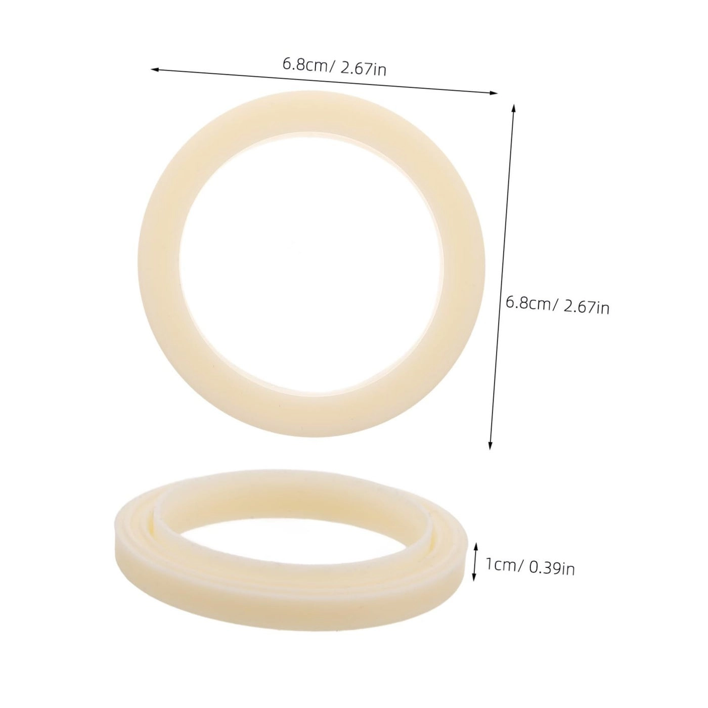 Silicone Steam Ring Gasket - 54mm Beige