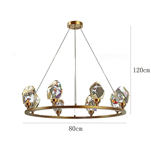 All Copper Ring Crystal Lights - 120cm