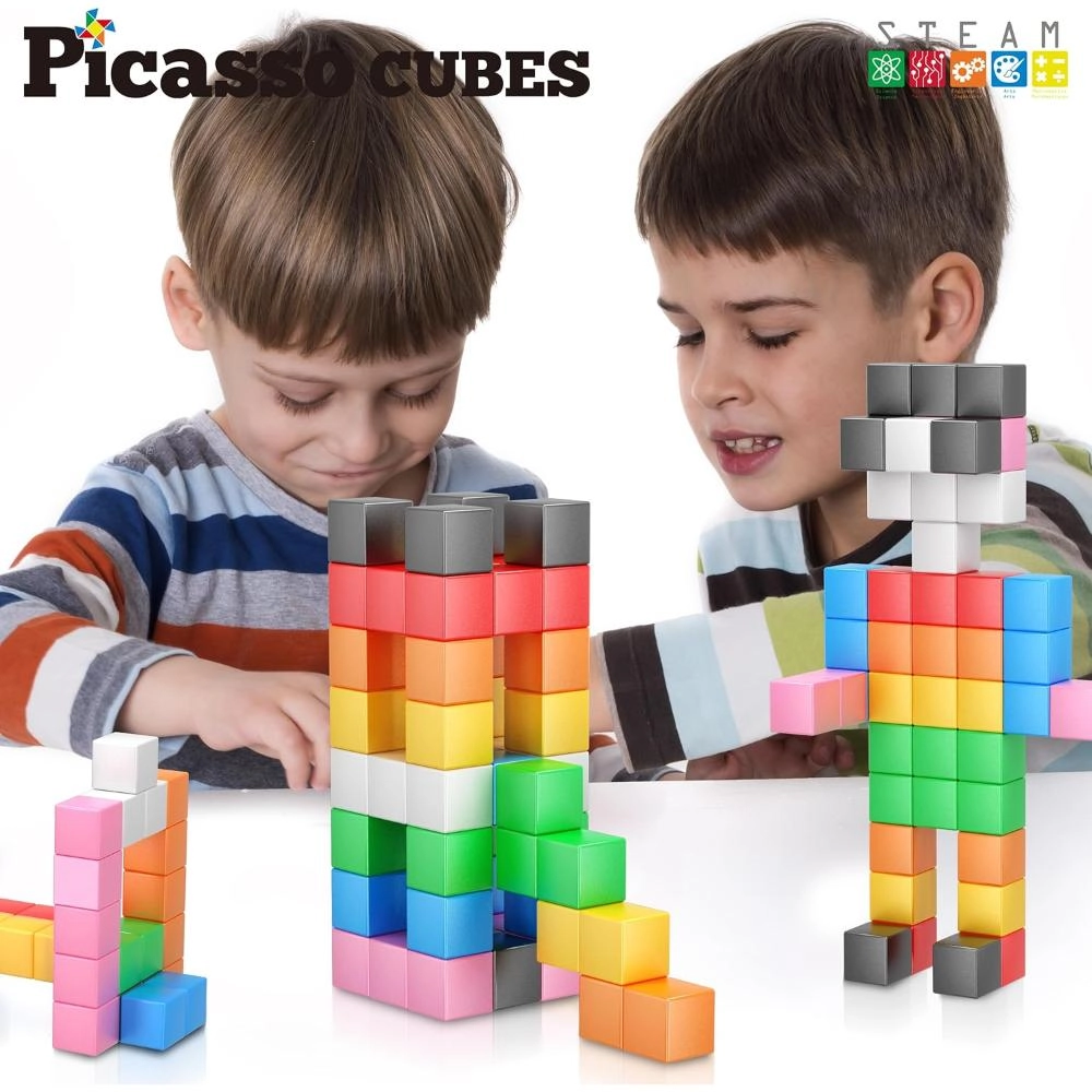 Magnetic Cubes Learning Blocks - 3+ Years 54 pieces