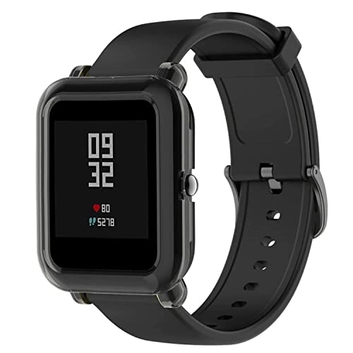 Full Body Case for Amazfit GTS 2 Mini / Bip U / Bip U Pro / BIP Lite / Bip S / Bip S Lite - Shock-Absorbing Flexible Black TPU 1-Pack