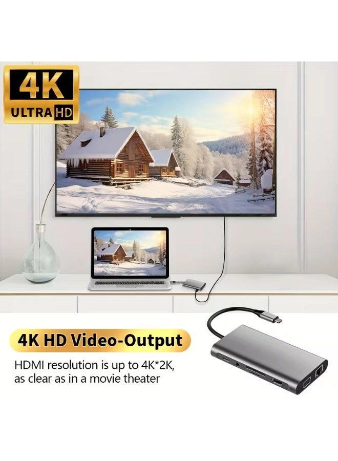 11-in-1 USB-C Hub - USB Type C MacBook Windows Laptop